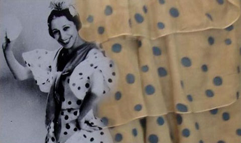 Traje para la Suite Argentina compuesta por Antonia Mercé que se exhibirá en la muestra y que pertenece al Instituto Nacional del Teatro.